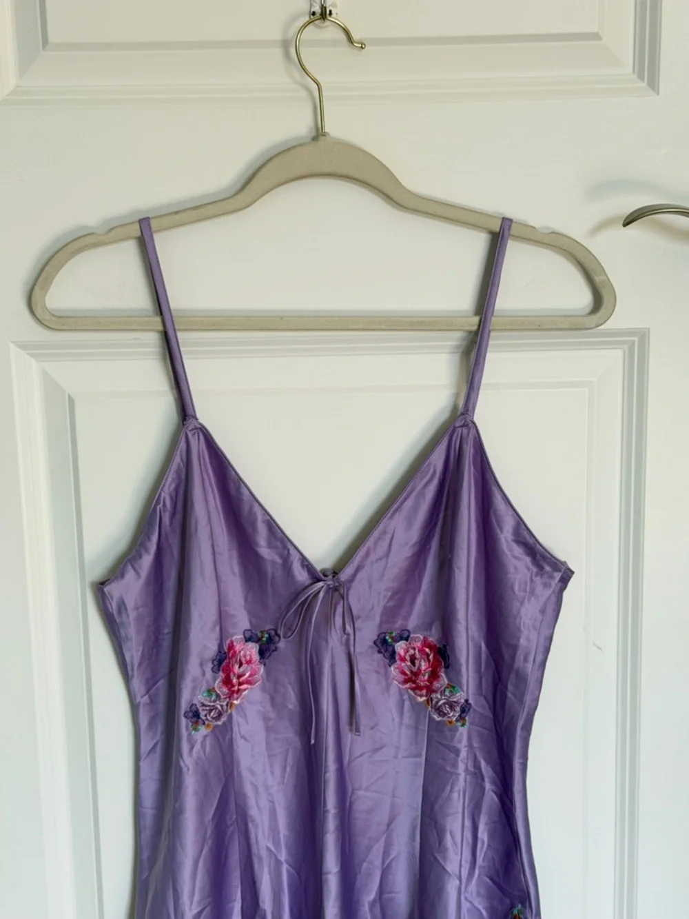 New! Victoria’s Secret Lavender Floral Stretchy Satin Romper Large 39534